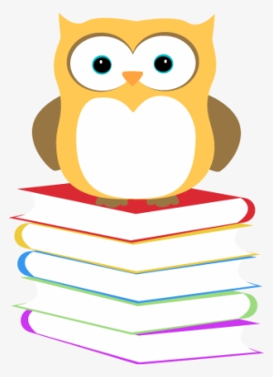 Owl Sitting On A Stack Of Books - Owl With Book Clip Art