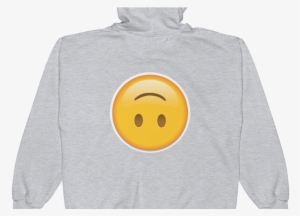 Emoji Zip Hoodie Upside Down Face Just Emoji - Smiley