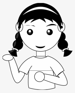 Quads Id 6 Source - Black And White Girl Clip Art