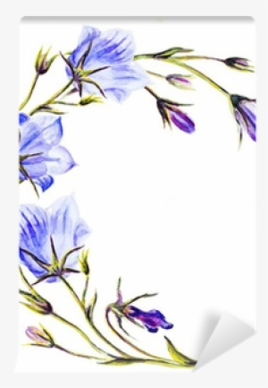 Watercolor Painting Of The Bell Flowers Wall Mural - Painting