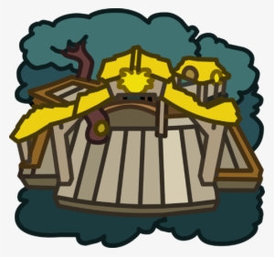 Yellow Puffle Tree House Icon - Cartoon