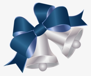 Christmas Bells Transparent Png Clip Art Image Christmas - Blue Christmas Ribbon Png