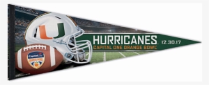Miami Hurricanes Football Orange Bowl 12 X 30 Pennant - Display Case