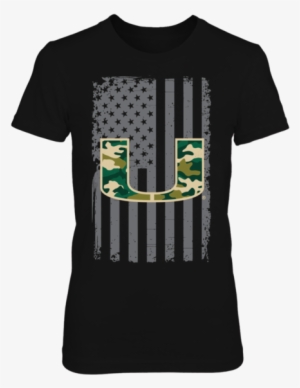 American Flag With Camo Logo Miami Hurricanes Shirt - Show Your Pride - Orlando City Sc Unisex Long Sleeve