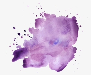Purple Watercolour Splash For Black Country Women's - Transparent Purple Watercolour