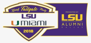 2018 Lsu-miami Kickoff Tailgate Party - Team Sports America Ncaa 12-1/2 In. X 18 L Flag Stand