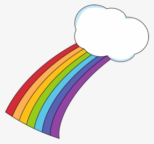 Drawn Rainbow Cloud Png - Rainbow And Cloud Clipart