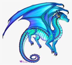 Blue Drawing Fire Vector Free - Wings Of Fire Seawing Rainwing Hybrid