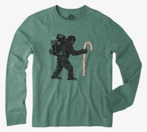 Men's Wild Man Candy Cane Long Sleeve Crusher - Long-sleeved T-shirt