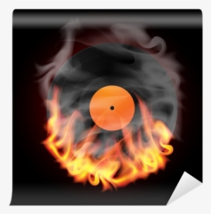 Record In Fire Vector Illustration Wall Mural • Pixers® - Vector Graphics