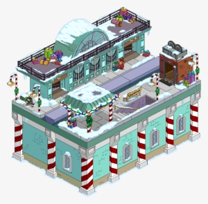 North Pole Station Snow Menu - Simpsons Tapped Out Stations