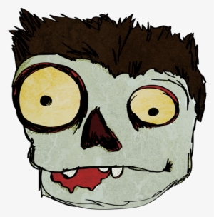 Funny - Cartoon Zombie Face Png
