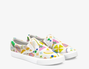 60610 1412 994 Africanwaxprint Oakprintdesign Multiwhite - Slip-on Shoe