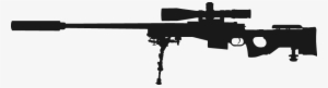Sniper Rifle Silhouette Png - L115a3 Long Range Rifle