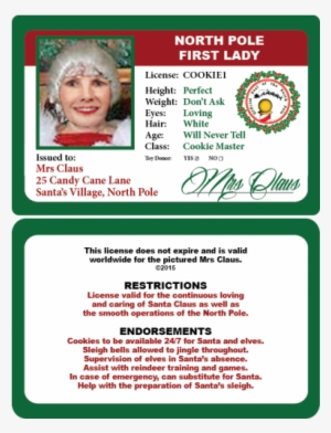 North Pole Drivers Licence