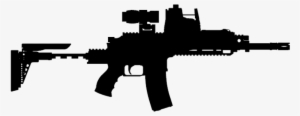 Assault Rifle Silhouette Png - M4 Ssystem