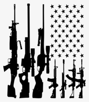 Guns Of America Decal - American Flag With Guns