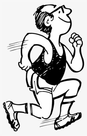Jpg Freeuse Black White Runner Running Clip Art Transprent - Man Running Clip Art