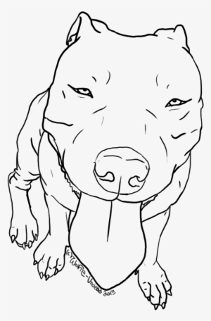 Image Free Stock Pit Bull Clip Art Dog Breed Line - Pitbull Drawing