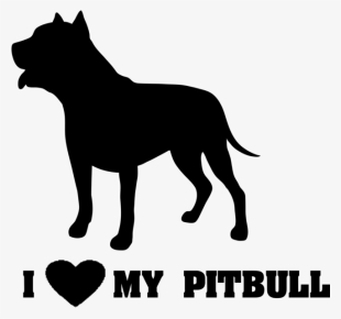 I Love My Pitbull Vinyl Decal Dog Pit Bull Terrier