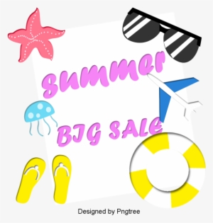 Verano Fresco Patron De Dibujos Animados De Elemento - Cartoon