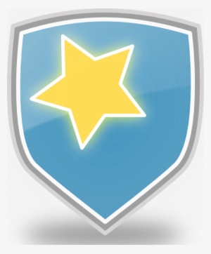 Rachaelanaya Blue Star Icon Clipart - Star Shield Png