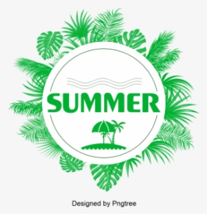 Summer Vector Design, Summer Vector, Green, Island - Psd