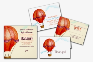 Vintage Hot Air Balloon Wedding Invitation - Hot Air Balloon
