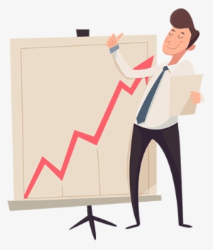 Positive Business Chart Sticker - Business Charts Cartoon Png
