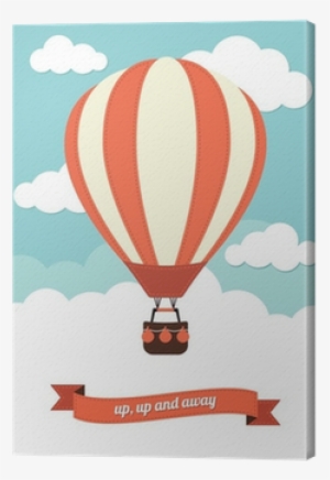 Hot Air Balloon Vintage Graphic Canvas Print • Pixers® - Hot Air Balloon Vector 2d