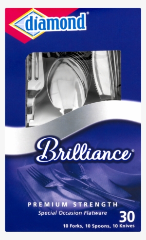 Diamond Brilliance Plastic Flatware - 30 Count