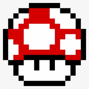 Mario Red Mushroom - Toad Mario Pixel Art