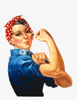 Strong Woman Folding Arms Clipart - Rosie The Riveter