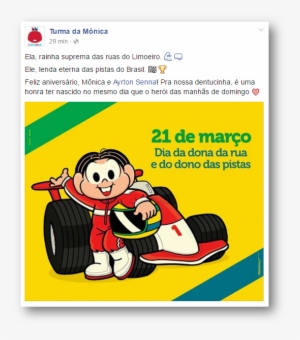 Turma Da Monica , 2017 03 10 - Turma Da Monica E Senna