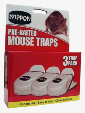 Nippon 3x Pre-baited Mouse Traps