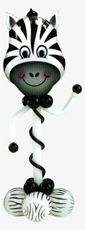 Slinky Zebra - Qualatex 32 Inch Shaped Foil Balloon - Zany Zebra