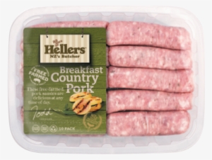Free Farmed Breakfast Country Pork - Hellers Country Pork Sausages