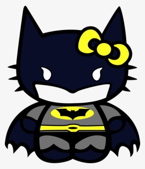 28 Collection Of Batman Hello Kitty Drawing - Kitty Batman