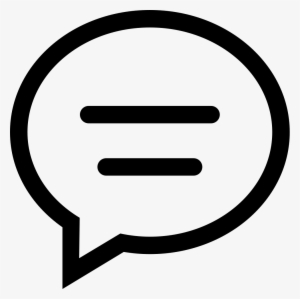Chat Comment Oval Speech Bubble With Text Lines Comments - Chat Icon