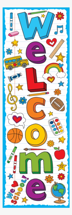 Tcr60361 School Doodles Welcome Banner Image