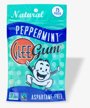 All Natural Glee "peppermint" Chewing Gum / 1-pouch - Glee Gum - Peppermint Chewing Gum Pouch ( 6 - 75 Ct)