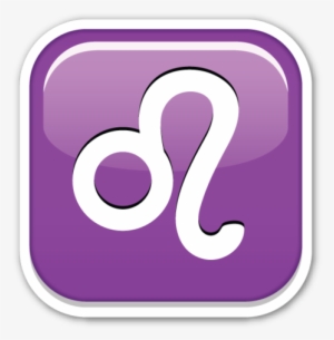 **this Sticker Is The Large 2 Inch Version That Sells - Emoji Leo Sign