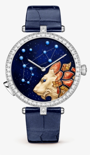 Lady Arpels Zodiac Lumineux Leo Watch,pearly Alligator, - Lady Arpels 12 星座