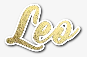 Leo Gold Lettering Vinyl Sticker - Illustration