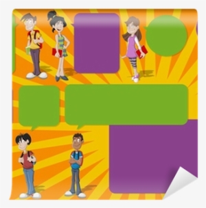 Fotomural Los Jóvenes Frescas De La Historieta Y Globos - Speech Balloon