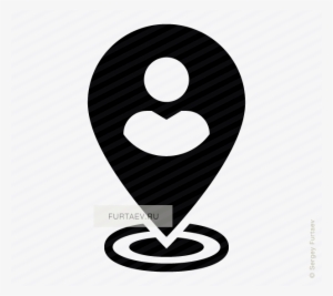 Vector Icon Of Map Marker Showing Man Position - User Icon Map Png