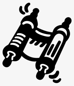 Vector Illustration Of Jewish Hebrew Sefer Torah Scroll - Scroll