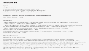 Hispanic American Historical Review - Marketing