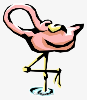 Flamingo Royalty Free Vector Clip Art Illustration - Florida Map Rectangle Magnet