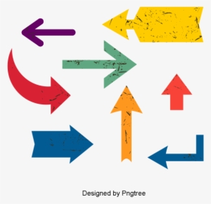 Simple Cartoon Direction Arrow Design, Simple, Direction, - Cartoon